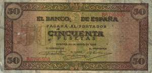 50 Pesetas 20.5.1938